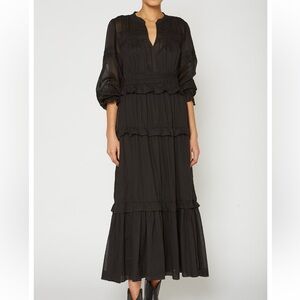 Isabel Marant Etoile black cotton maxi dress